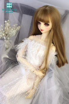58-60cm BJD Doll Drabužius 1/3 SD DD Žaislai Kamuolys, Šlifuota Lėlės Mados balta nėrinių vestuvinė suknelė