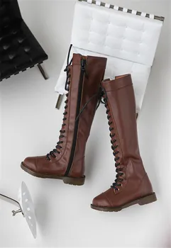 BJD doll batai tinka su 1/3 dydžio rudos spalvos dirželis batai Oksfordo minkšto dugno batai Didelis odos įkrovos lėlės priedai