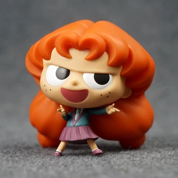 10 cm animacinių filmų cute girl Didelis galvos lėlė su apelsinų plaukų ir strazdanų ant jo veido waiwai miaoen 5