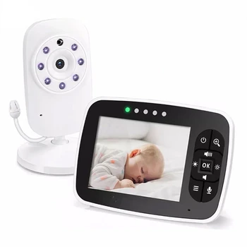 Wireless Baby Monitor,3.5 Colių LCD Ekrano Kūdikiams, Naktinio Matymo Kamera,Dviejų krypčių Garso,Temperatūros Jutiklis,EKO Režimas,Lopšines