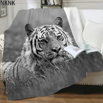 NKNK Gyvūnų Antklodė Tigras Lovatiesė Lova Augalų 3D Spausdinimo Kraštovaizdžio Antklodės Lovos Sherpa Antklodė Nauji Aukštos Kokybės Modelis