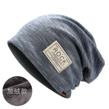 2021 Medvilnės laišką Tirštėti megzti skrybėlę žiemą šiltą kepurę Skullies bžūp beanie skrybėlių Vyrams ir Moterims 17