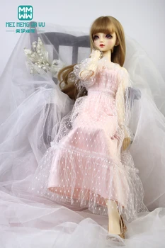 58-60cm BJD Doll Drabužius 1/3 SD DD Žaislai Kamuolys, Šlifuota Lėlės Mados balta nėrinių vestuvinė suknelė 3