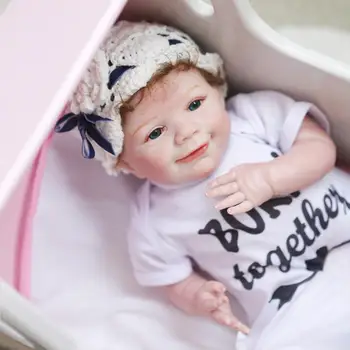 55Cm Silikono Modeliavimas Baby Doll Gyvas Realus Bamblys Kūdikių Kilnojamojo Rankas Kojas Galva Struktūra Atostogų Pramogos 3