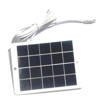 3W 5V Saulės Įkrovimo Valdybos USB polikristalinio silicio Saulės Baterijos, Lauko Kamera, Apsaugos Stebėjimo Saulės Skydelis Telefono Įkroviklis 0