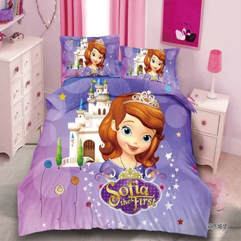 Disney Princesė Antklode Padengti Nustatyti Vieną Twin Dydžio Patalynės Mergaičių Miegamasis Dekoro Patalyne, Coverlet Vaikų Paklodės 0