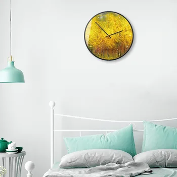 Naftos tapybos stilius, rankomis dažyti kūrybinių mados sieninis laikrodis miegamasis laikrodis modernus minimalistinio didelis laikrodis 2