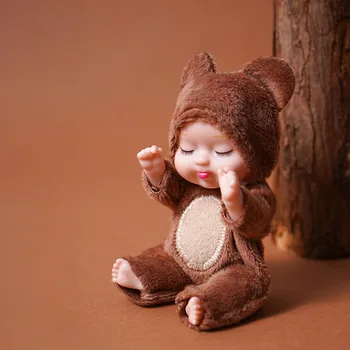 6 Gabalus Miego Baby Doll Mielas Gyvūnų Kūdikių Lėlės Aukštis Minkšta Imituojamas Reborn Baby Vaikų Žaislas su Drabužiais 2