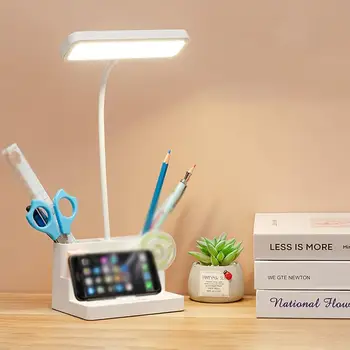 LED Stalo Lempa su Rašikliu talpinimo Pritemdomi Akių Apsauga Stalo Lempos 