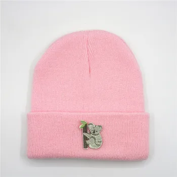 LDSLYJR tinginys gyvūnų siuvinėjimo Tirštėti megzti skrybėlę žiemą šiltą kepurę Skullies bžūp beanie skrybėlių vyrų ir moterų 237 3