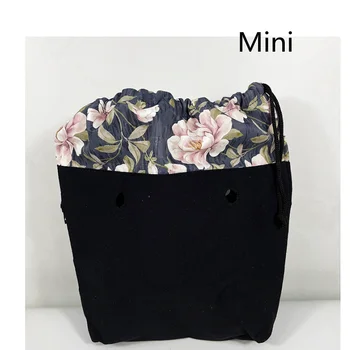 1 gabalas naujų canavs vidinį maišelį obag mini /klasikinis krepšys moterims maišelį Gėlių Sienos Pamušalas Spalvinga Spausdinti Vidinis Užtrauktukas Kišenėje 1