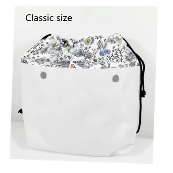 1 gabalas naujų canavs vidinį maišelį obag mini /klasikinis krepšys moterims maišelį Gėlių Sienos Pamušalas Spalvinga Spausdinti Vidinis Užtrauktukas Kišenėje 5