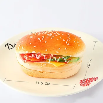 Dirbtinis Hamburger Gyvas Maistas Duona Modelis Fotografija Prop Namų Virtuvėje Modeliavimas Maisto Produktų Modelio Apdaila, Virtuvė 2