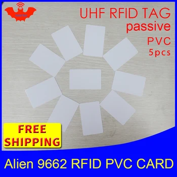 UHF RFID PVC kortelės Svetimų 9662 EPC Gen2 6C 915mhz 868mhz 860-960MHZ Higgs3 5vnt nemokamas pristatymas ilgo nuotolio smart pasyvus RFID 0