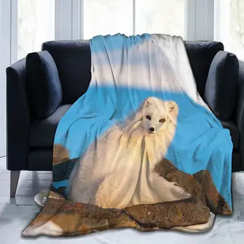gyvūnų Fox 3D spausdintas antklodė lovatiesė antklodė retro patalynės aikštėje iškylą minkšta antklodė