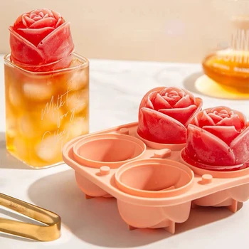 3D Rožių Gėlių Ice Cube Maker 