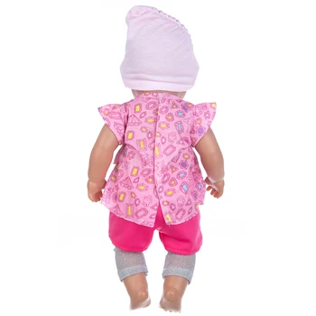 2021 Naujas Rožinis Kostiumas Lėlės Drabužiai Tinka 43cm, gimusių kūdikių Lėlės drabužiai atgimsta Lėlės Priedai 2