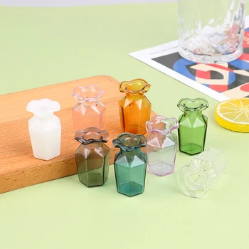 1pc Miniatiūriniai Lėlių Kūgio Stiklo Vaza Maisto Play Scene Modelis 