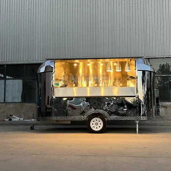 Mažos kavinės Greito Maisto Sunkvežimių Priekabos Greito Maisto Kioskas, Skirtas Parduoti 1 pirkėjas