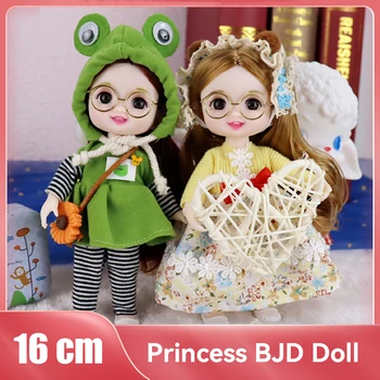 16cm Princesė BJD Doll Su Drabužių Mados uzpost Lėlės Modelis Lėlės Kasdien Atsitiktinis Sijonas Priedai Mergina Dovana Vaikui Žaislus