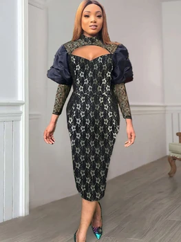 Afrikos Suknelės Moterims Iki 2023 M. Pavasarį, Rudenį, Nigerija, Turkija Afrika Drabužius Office Lady Suknelė Dashiki Ponios Ankaros Moterų Suknelė