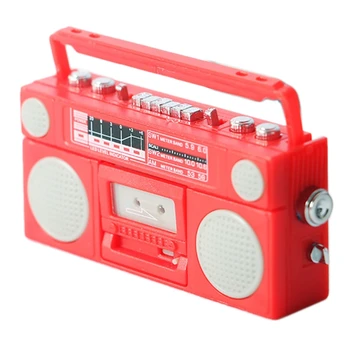 1:12 Lėlių Miniatiūriniai Baldai Radijo Modelio Diktofonas Žaidėjas Dekoro Lėlių Retro Radijas, Diktofonas Player