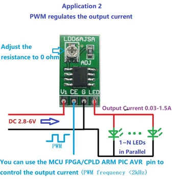 Karšto DC 3.3 V, 3,7 V 5V LED Driver 30-1500MA Pastovi Srovė Reguliuojama Modulis PWM Kontrolės Valdybos USB 18650 Li-Ion 1