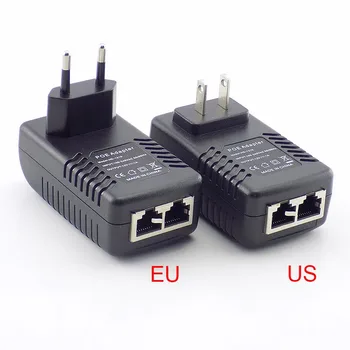12V 1A POE Injector Sienos Kištukas POE Switch Maitinimo Adapteris Bevielio Ethernet Adapteris IP Kameros VAIZDO JAV/EU Plug L19 0