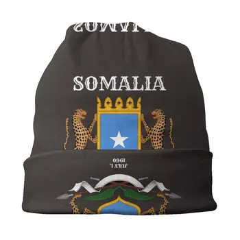 Somalio variklio Dangčio Skrybėlę, Mezgimo Skrybėlių Mados Rudens-Žiemos Lauko Skullies Beanies Skrybėlę Somalio Vėliavos Unisex Šiltas Dvejopo naudojimo Bžūp 2