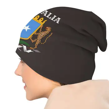 Somalio variklio Dangčio Skrybėlę, Mezgimo Skrybėlių Mados Rudens-Žiemos Lauko Skullies Beanies Skrybėlę Somalio Vėliavos Unisex Šiltas Dvejopo naudojimo Bžūp 4
