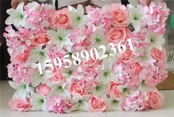 SPR Nemokamas Pristatymas 10vnt/daug sumaišykite lelija/rose/ Hydrangea vestuvių gėlių sienos dirbtinės gėlės fone vejos/ramstis apdaila 0