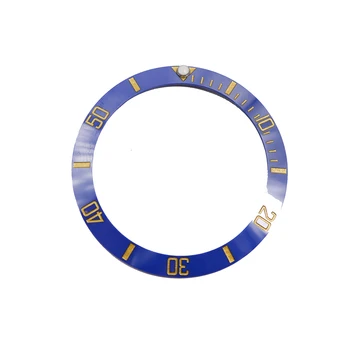 Prabangos Stiliaus Viršaus Pakeitimo Mėlynos spalvos Su Aukso Raštų, Keramikos Žiūrėti Bezel 38mm Įterpti numatyti Rolex 