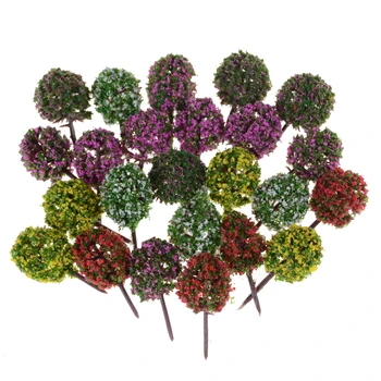 5vnt/daug Plastiko Miniatiūrinių Medžių sodinukai, Gėlių Fėja Sodo Dekoravimo, Lėlių Amatų Modelis 0