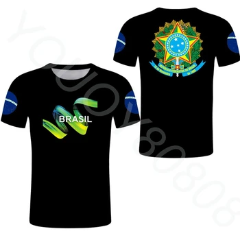 Vasaros Nauja, T-Shirt Brazilijos Nacionalinė Emblema 3D Spausdinimo Aukštos Kokybės Vasaros Apvalios Kaklo Vyrų, Moterų Prarasti Atsitiktinis Marškinėliai
