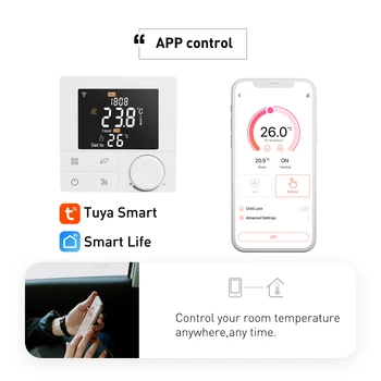 Vancoo Smart WiFi Termostatas Temperatūros Reguliatorius Vandens, Elektros Šiltas Grindų Šildymo Vandens Dujų Katilas Dirba su GoogleHome Tuya 1