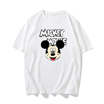 Disney Mickey Mouse Marškinėliai Vyrams, Moterims, Marškinėliai, 100% Medvilnės Vasaros trumpomis Rankovėmis T-shirt Vyrų Mados Unisex Viršūnes Kietas Tee Drabužiai