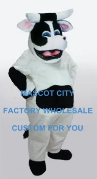 Pieno Pieno Karvė Bessie Talismanas Kostiumas Suaugusiųjų Dydis Animacinį Personažą Mascotte Mascota Apranga Kostiumas Fancy Dress Šalies SW670