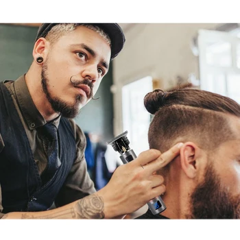 Profesionali Plaukų Kirpimo Mašinėlės Vyrų Elektrinė Plaukų Ir Barzdos Žoliapjovės Skaitmeninis Ekranas Įkraunamas Belaidis Plaukų Pjovimo 4