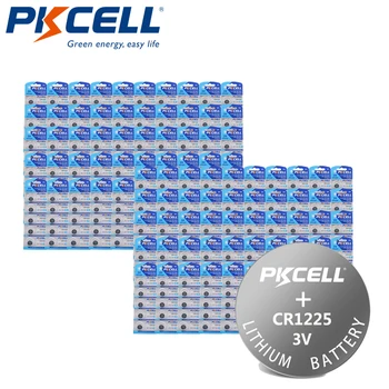 500x PKCELL CR1225 CR 1225 3 įtampa mygtuką cell baterijos 3v BR1225 DL1225 EBR1225 ECR1225 3 v ličio mygtuką monetų baterijomis