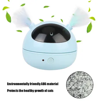 Elektros Robotas Dantį Kačių, Naminių Reikmenys 360 Laipsnių Besisukantis Lazerio Šviesa Funny Cat Stick Plunksnų Smart Kačių Žaislai 1