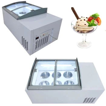 Stalviršio 6 barelių ledų ekranas spintos/desktop ledų šaldytuvas/mažas komercinis ekranas kabinetas