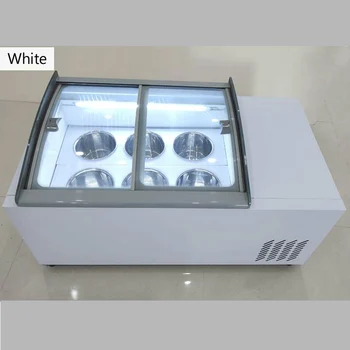 Stalviršio 6 barelių ledų ekranas spintos/desktop ledų šaldytuvas/mažas komercinis ekranas kabinetas 2