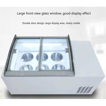 Stalviršio 6 barelių ledų ekranas spintos/desktop ledų šaldytuvas/mažas komercinis ekranas kabinetas 4
