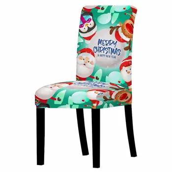 3D Kalėdų Elnias Spausdinti Kėdė Padengti Valgomojo Kėdės Apima Aukštas Atgal Kambarį Kėdė Padengti Kėdės partijų Vestuvių