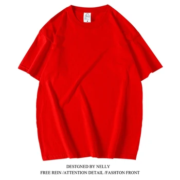 2022new 2022 Laisvas baltas juodas raudonas spalvas mergina, moteris, trumpas, 100% medvilnės marškinėliai moterų summerT-shirt