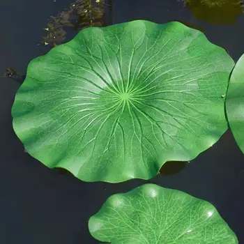 60 CM Dirbtinių Gėlių Modeliavimas Žalia Lotus Lapų Vandens Dekoratyvinis Akvariumas Tvenkinys, Gamtovaizdis Plūduriuojantis Baseinas, Apdaila, 10 Vnt.
