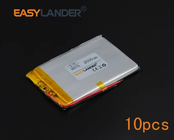 10vnt/Daug), 3,7 V 2000mAh 465176 Polimero Li-ion Baterija E-Knygos Galia Banko PDA, Nešiojamų DVD Vartotojų elektronikos saugos lempos 0