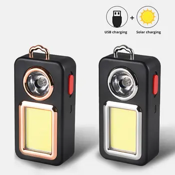 Mini LED Žibintuvėlis Darbą Šviesos Nešiojamas Kišeninis Žibintuvėlis Keychains USB Įkrovimo Darbinis Šviesos Lauko Pėsčiųjų, Kempingas Šviesos