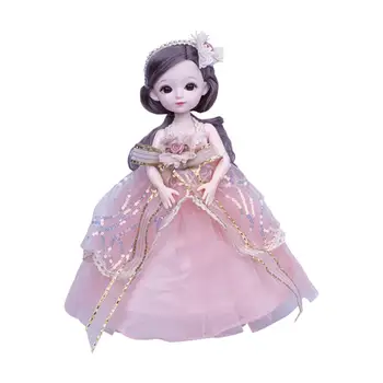 12 colių 1/6 BJD Doll Princesė Mergina, Pilnas Komplektas Makiažas Suknelė 3