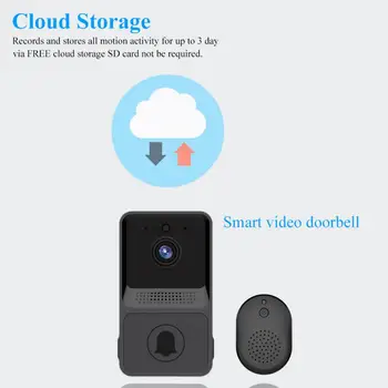 Z20 Smart WIFI Doorbell Smart Home mobilusis Telefonas Durų Bell Kamera, Apsaugos Vaizdo Balso Domofonas Infraraudonųjų spindulių Smart Video Doorbell 1